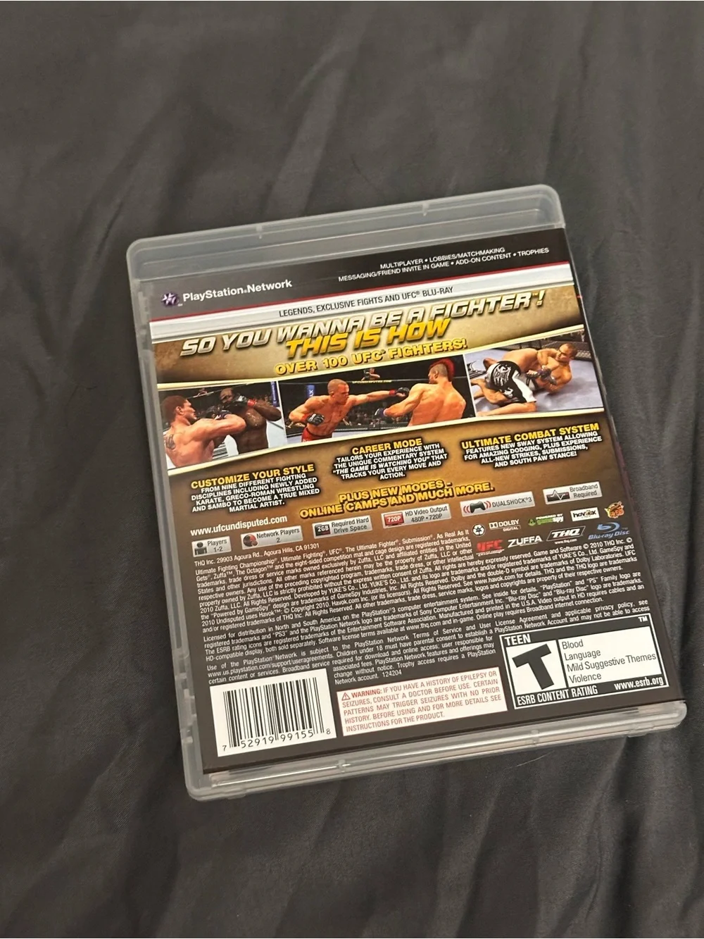 Playstation 3 ufc undisputed